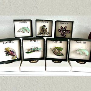 NAPIER BROOCH-LOT OF 7  *NEW IN BOX*